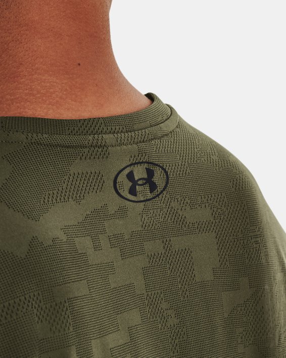 Men's UA Tech™ Vent Jacquard Short Sleeve, Green, pdpMainDesktop image number 3